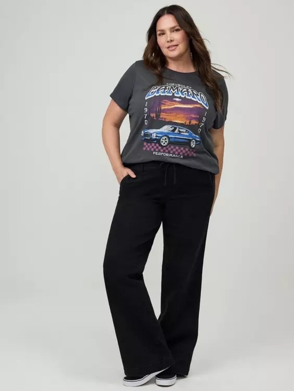 NWT 5xTall Torrid Weekend Wide-Leg Mid-Rise Jean~Black